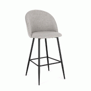 Tabouret bar Tanya New gris51 x 52 x 107 cm - Par 2