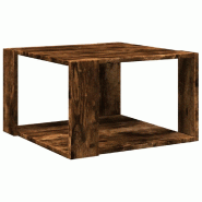 VidaXL Table basse chêne fumé 51,5x51,5x30 cm bois d'ingénierie Modèle Nova Scandinave - 848140