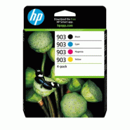 903 Pack de 4 cartouches d'encre Noir/Cyan/Magenta/Jaune authentiques