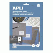 Apli 80 étiquettes blanches multi-usage, format 105 x 74 mm (10 feuilles A4 / cdt) - 8410782129219