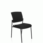 Chaise de conférence / Siège visiteur K9 V PRO Tissu Noir hjh OFFICE - noir polyester 820022