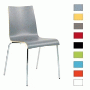 Clb-a01 chaise en bois stratifie empilable ? Coloris au choix