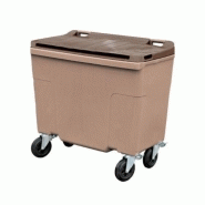 Conteneur poubelle bicolore - 500 litres Gris/Marrin (RAL 8025) Conteneur poubelle bicolore - 500 litres Gris/Marrin (RAL 8025)