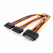 DIGITUS Câble d’alimentation interne, SATA - SATA, 0,3 m, divers - multicolore 4016032382140