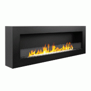 Divina Fire Cheminée au bioéthanol murale bio-cheminée 120x40 SIENA 120 Noir - noir 8055829981018