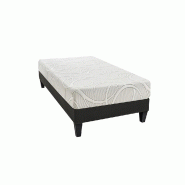 Ensemble  Matelas Mémoire de forme + Sommier Bois 90x200 cm POSEIDON OLYMPE LITERIE - blanc 4BP.WA.K15.0920