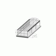 Hangar de stockage ouvert / structure en acier / toiture en pvc / avec fondation