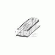 Hangar de stockage ouvert / structure en acier / toiture en PVC / avec fondation