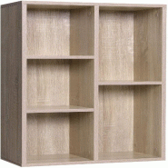 Helloshop26 - Bibliothèque à 5 niveaux casiers étagère de rangement colonne de rangement dimensions 50 x 24 x 80 cm (l x l x h) 12_0000249 - 30001