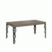 Itamoby Table Extensible Karamay Premium 120/380X90 Cm En Gris Tourterelle Avec Pieds Anthracite - beige 8050598908044