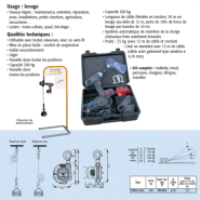 Mini-Treuil portatif Pulley-Man 300kg (sans visseuse) Référence   PULLEY-MAN_1