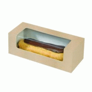 Packnwood FHC - 250Pcs - Boite carton à fenêtre PLA pour éclair ou macaron - 150x60x50mm - marron en carton 210CCLAIRPLA Packnwood FHC - 250Pcs - Boite carton à fenêtre PLA pour éclair ou macaron - 150x60x50mm - marron en carton 210CCLAIRPLA
