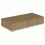 Podium pour mannequins Vertigo T03 MDF naturel et olivier 120x60x25cm