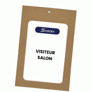 Porte-Badge A6 double fenêtre en carton (lot de 100) - marron en carton 1453235