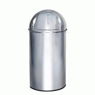 Poubelle à poussoir / Poubelle automatique PUSH 50L chrome hjh OFFICE - argenté acier 741007