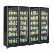 Réfrigérateur 4 portes en verre noir l2240 7526.0020 COMBISTEEL