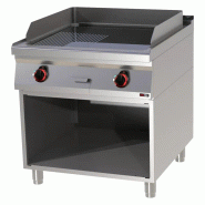 RM GASTRO Plaque de cuisson 71x65 électrique chromée combinée avec soubassement REDFOX - FTHRC 90/80 E - REDFOX - 0615402109833