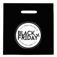 Sac Black Friday en plastique à poignées découpées 50x5x50cm - par 50