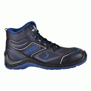 Safety Jogger - Baskets de sécurité hautes sans métal antistatiques FLOW noir et bleu S1P Noir / Bleu Taille 38 - 38 noir matière synthétique 540