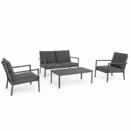 Salon de terrasse Konnor anthracite avec accoudoir CX23