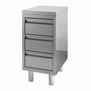 Table de travail inox compact avec tiroirs 400x700 - P7452.0500