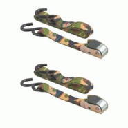 Thirard Lot de 2 sangles de serrage, 2m, à cliquet, crochet S, camouflage - multicolore 3150262906132 Thirard Lot de 2 sangles de serrage, 2m, à cliquet, crochet S, camouflage - multicolore 3150262906132