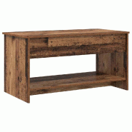 VidaXL Table basse Bois Ancien 80 x 50,5 x 41,5 cm Bois d'ingénierie Modèle Polaris Moderne Plus - 879450