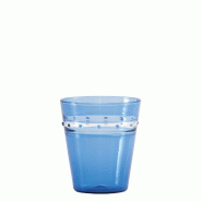 Zafferano Lot De 4 Verres Gobelets A Pallini Bluino En Verre Borosilicaté Soufflé À La Bouche Technique Incalmo Pour Usage Quotidien - bleu 8054040
