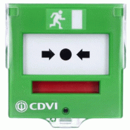 Brise-glace 2 contacts led membrane déformable vert - CDVI - bbgp2v - 212364