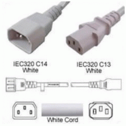 Câble d'alimentation C13/C14 10A BLANC