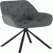 CLP Chaise de salle a manger Rimio Cord Cordon HBT: 82x56x62 cm Gris - gris textile 327851