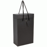 Coffret carton bouteilles avec cordelette Indispensable 20x10x33cm