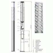 Colonne lumineuse d'éclairage public karin decor 2400 / led / 39 w / en aluminium anodisé / 2,4  m