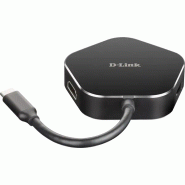 D-Link DUB-M420 station d'accueil Avec fil Thunderbolt 3 Aluminium, Noir_0