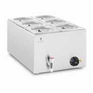 Helloshop26 - Bain-marie - 600 watts - 6 x GN 1/6 - robinet de vidange 14_0004221 - 3000195181536 Helloshop26 - Bain-marie - 600 watts - 6 x GN 1/6 - robinet de vidange 14_0004221 - 3000195181536