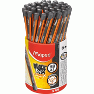 Maped Pot de 46 crayons à papier Black'Peps Jumbo, mine diam. 4,7 mm, dureté HB - 3154148540595