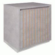Meuble Vertigo T03 2 tiroirs à l'anglaise MDF naturel et béton 60x47x60 cm