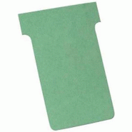 Nobo Lot de 5 Pack de 100 fiches T, indice 3 / 80 mm, 160 g/m², vert - 3147330068809