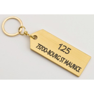 Porte-clés aluminium plat  réf.  102611-76