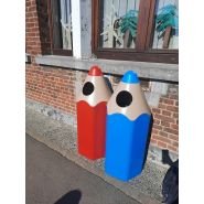 Corbeille de tri en polyéthylène teinté