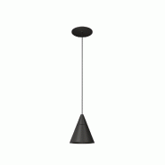 Suspension encastrée Zoe - Lampe suspendue conique LED 7 W, 38°, 2700 K, finition noir mat, IRC > 90, UGR < 19 - Beneito & Faure - noir 4801