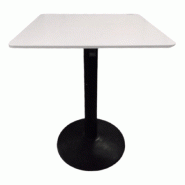 Table carrée 600x600H740 Stratifié Blanc Inconnue TBLCA60x60StraBlan