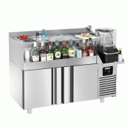 Table réfrigérante pour bar/boissons - 1,2 x 0,6 m - 150 litres - avec 2 portes