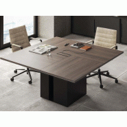 Table de réunion carrée - mélaminé - Ono Frezza - design italien - 140x140, 160x160, 180x180 cm - pour 4 à 8 personnes
