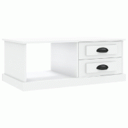 VidaXL Table basse blanc 90x50x35 cm bois d'ingénierie Modèle Sirius Moderne - 816240
