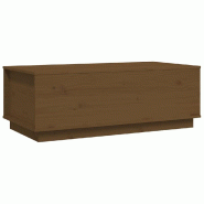 VidaXL Table basse Marron miel 100x50x35 cm Bois massif de pin Modèle Luna Moderne - 813423