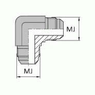 Coudes - 90° mâle JIC - X mâle JIC - 1"5/16' , 33.33