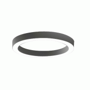 Gea Luce Plafonnier Flor P/G - Led Intégrée 60W 3000K, Coupe De Phase Dimmable, Aluminium Noir Satiné, Diffuseur En Méthacrylate - Gealuce - noir