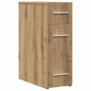 Helloshop26 - Armoire d'apothicaire design moderne pour salle à manger 20 x 45 x 60 cm avec 3 tiroirs en bois d'ingénierie chêne 02_0051904 - méta