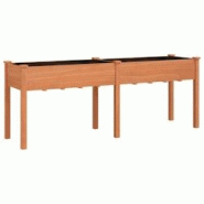Helloshop26 - Jardinière bac lit surélevé plantes fleurs terrasse jardin avec doublure 203 x 53 x 76 cm bois massif sapin marron 02_0038129 - 30002 Helloshop26 - Jardinière bac lit surélevé plantes fleurs terrasse jardin avec doublure 203 x 53 x 76 cm bois massif sapin marron 02_0038129 - 30002